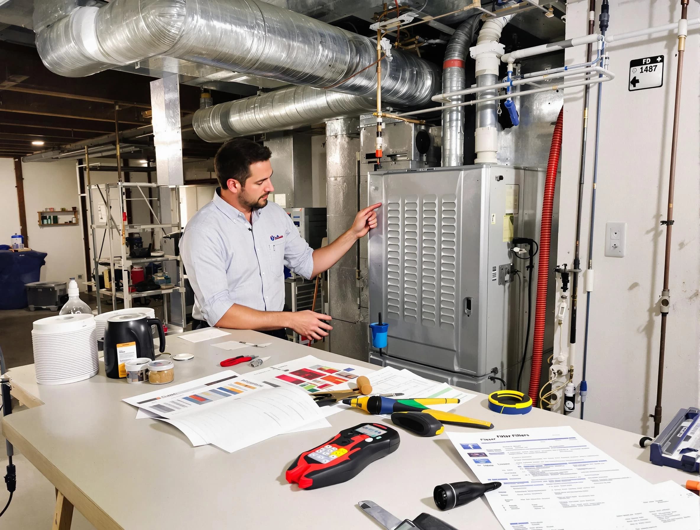 Temecula Air Duct Cleaning inspector conducting detailed filter system evaluation using professional diagnostic tools in Temecula