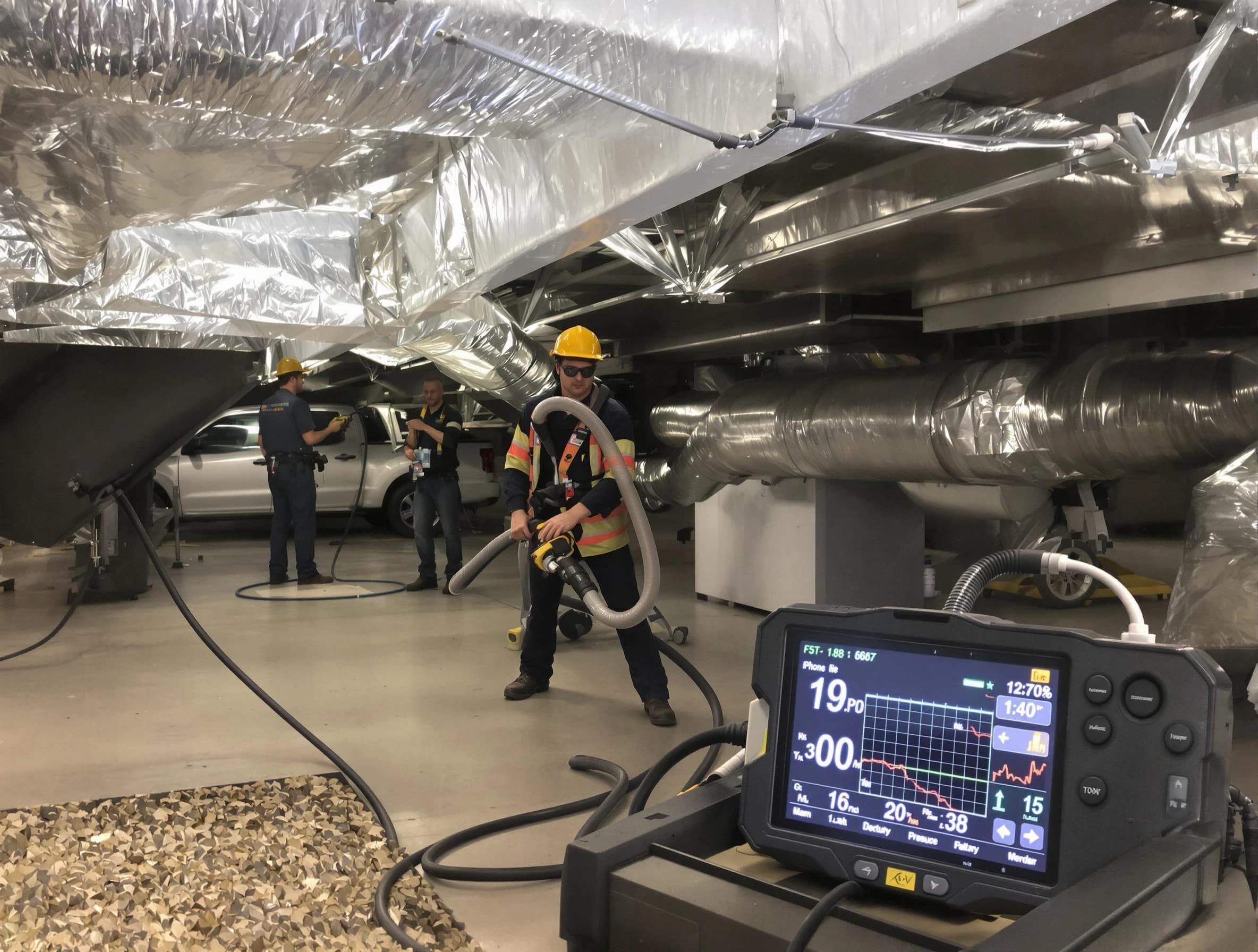 Professional negative pressure duct cleaning by Temecula Air Duct Cleaning in Temecula