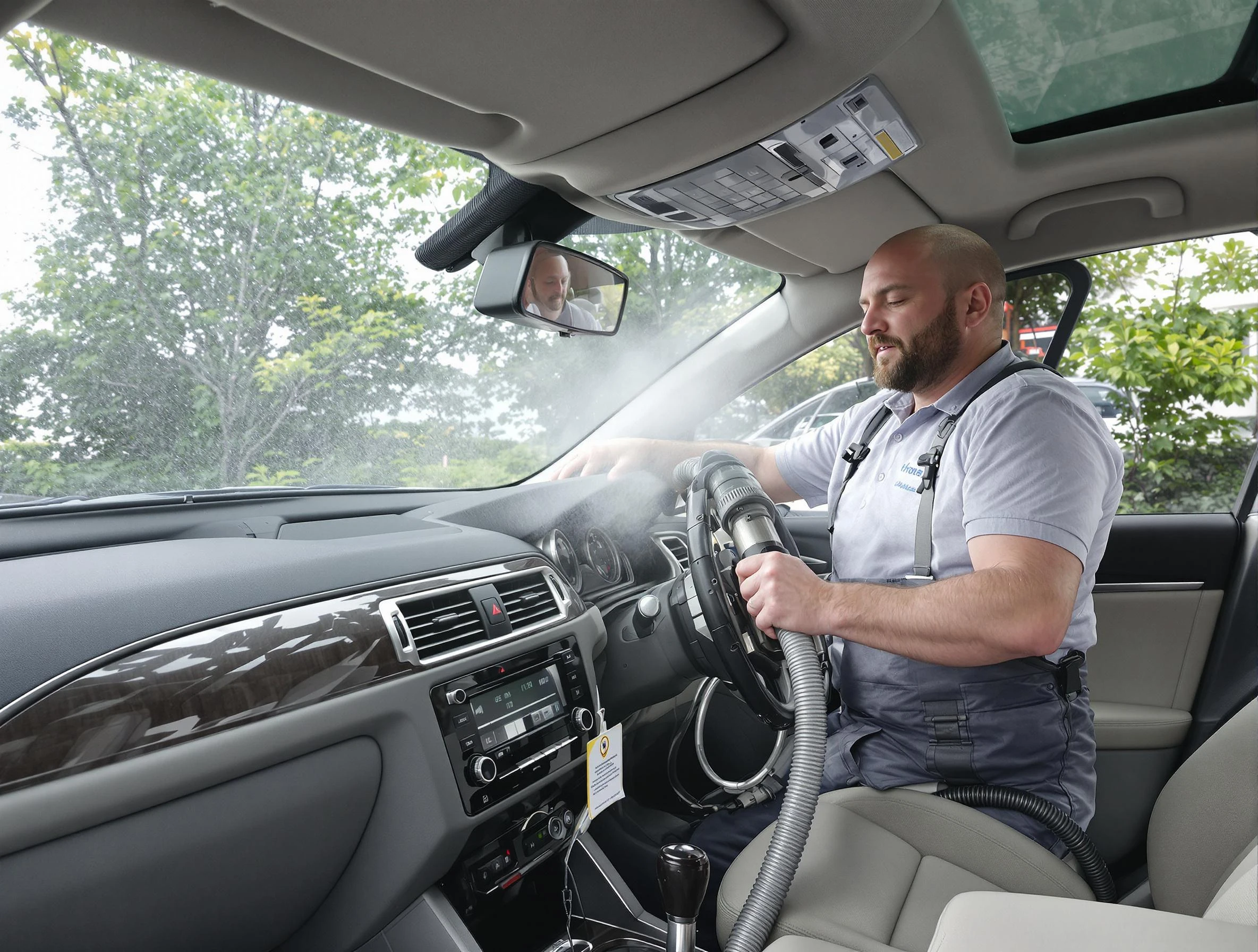 Temecula Air Duct Cleaning specialist performing professional car duct cleaning in Temecula